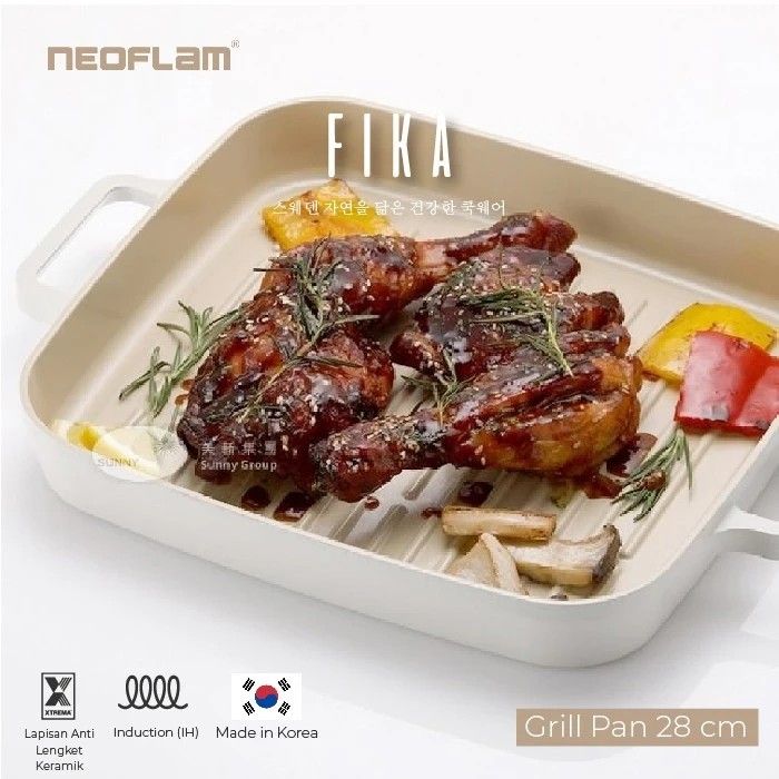 Neoflam Fika 11 Rectangular Grill Pan 28cm