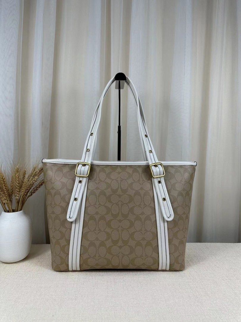 Coach may tote with signature canvas detail 2025