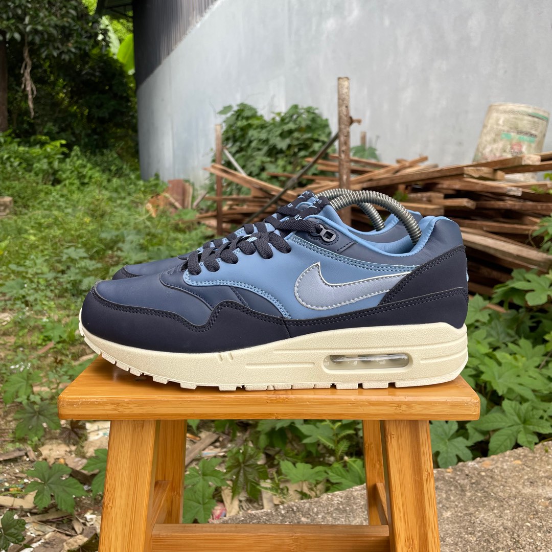 Nike Air Max 1 Blue Sport Nvay Cream 7.5UK RM13O Men s