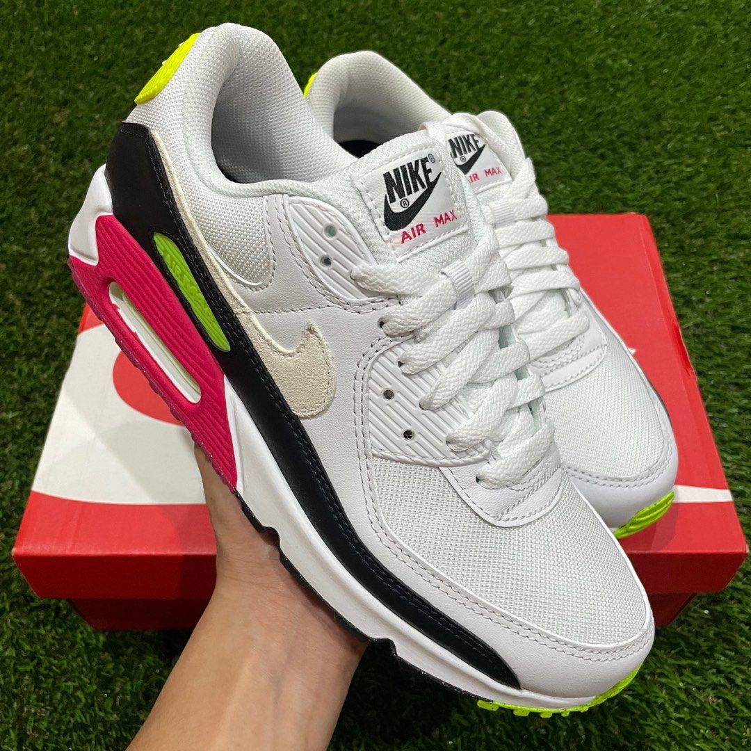 Air max 90 wolf grey/white/rush pink/volt online