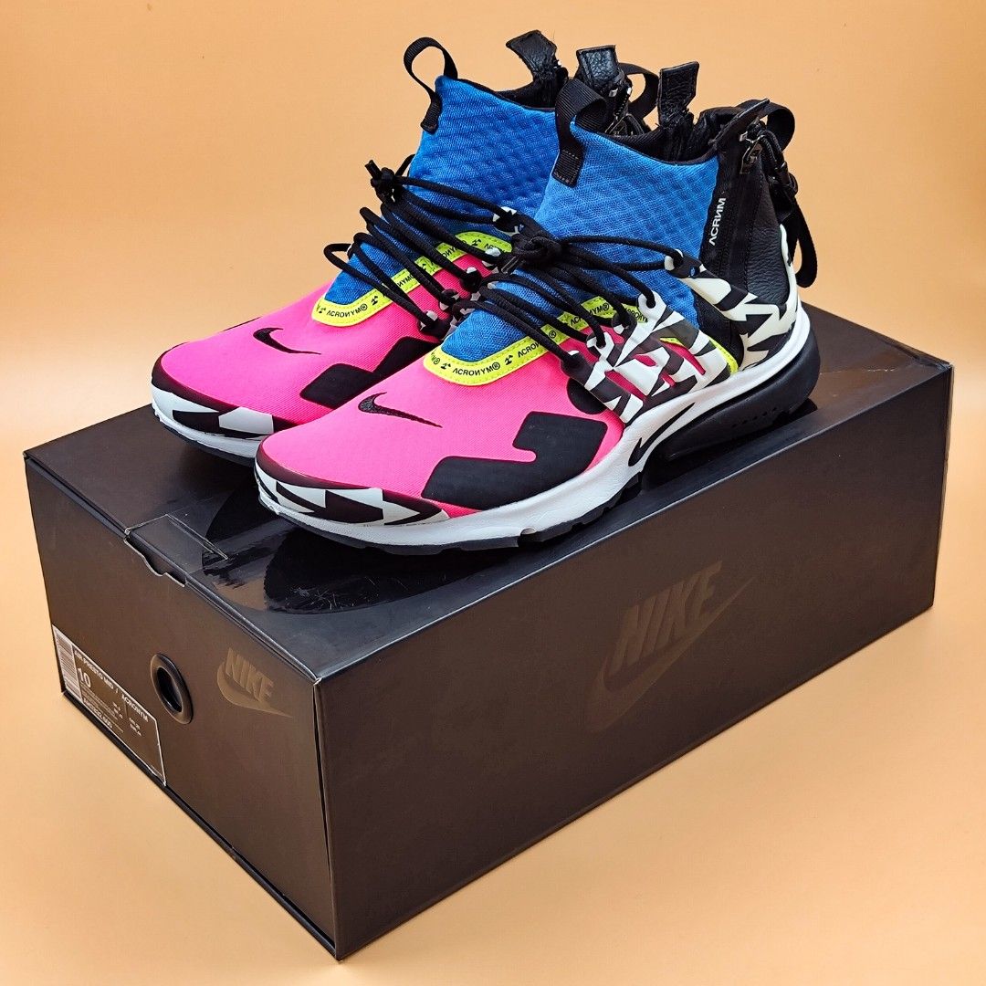 Nike air presto mid sale utility x acronym racer pink