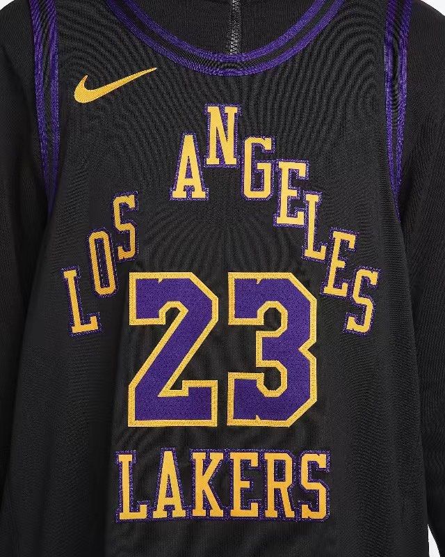 NBA Lakers Lebron James Shirt Black Size Medium 海外 即決-