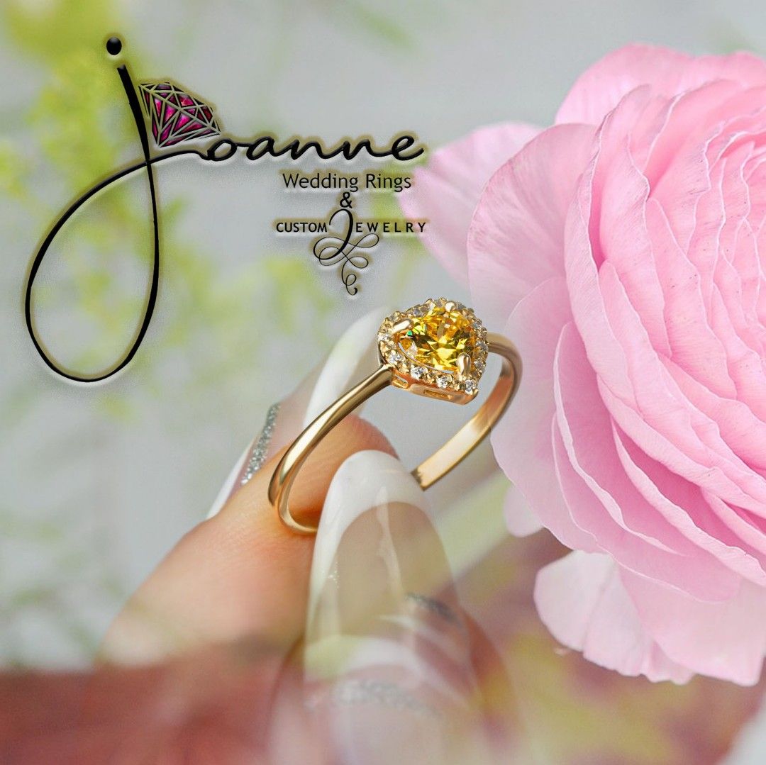 November Stone Yellow Topaz Ring Proposal Ring Engagement Ring SALE PROMO