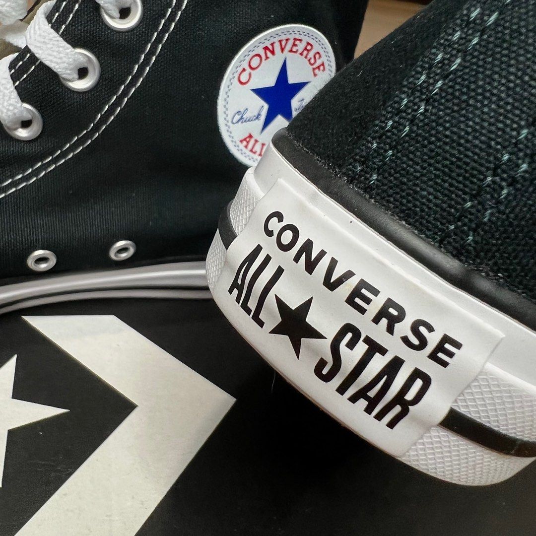 Original Converse Chuck Taylor All Star Hi Black like Vans Grunge Hikari SVG Stussy Nirvana Kurt Cobain