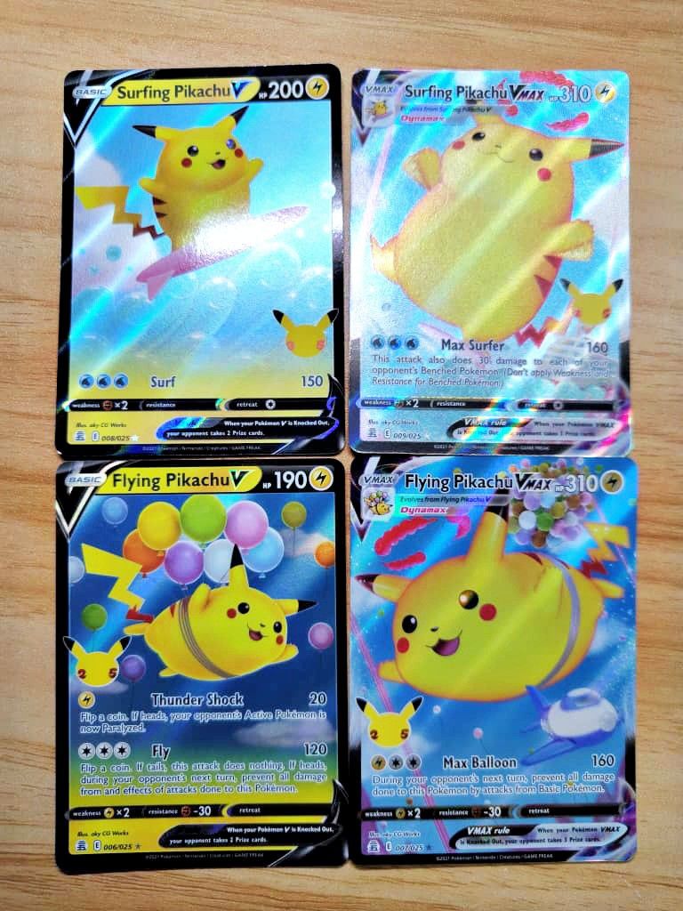  Surfing Pikachu V & Vmax 008/025 & 009/025