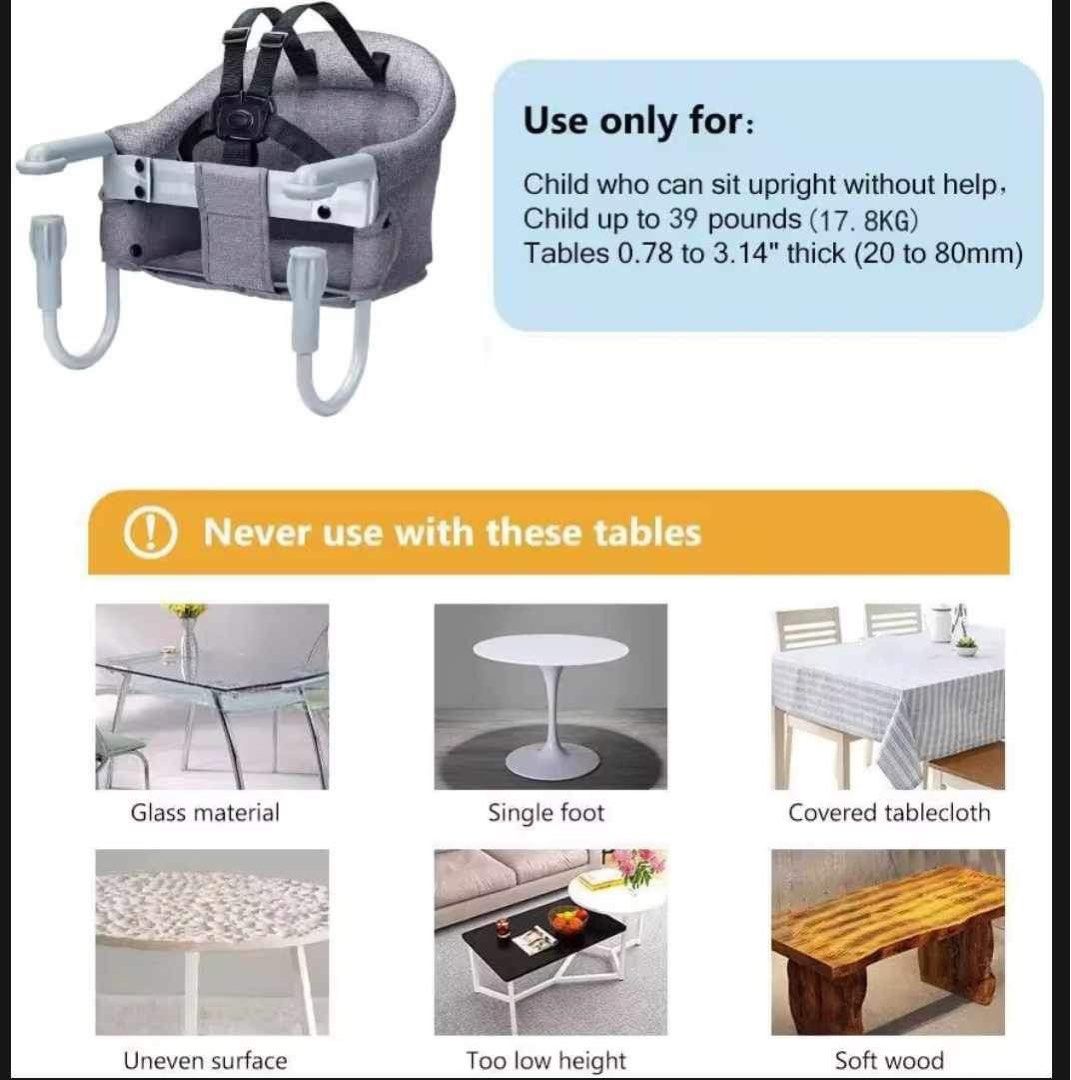 Orzbow Hook On High Chair Portable Babies Kids Going Out