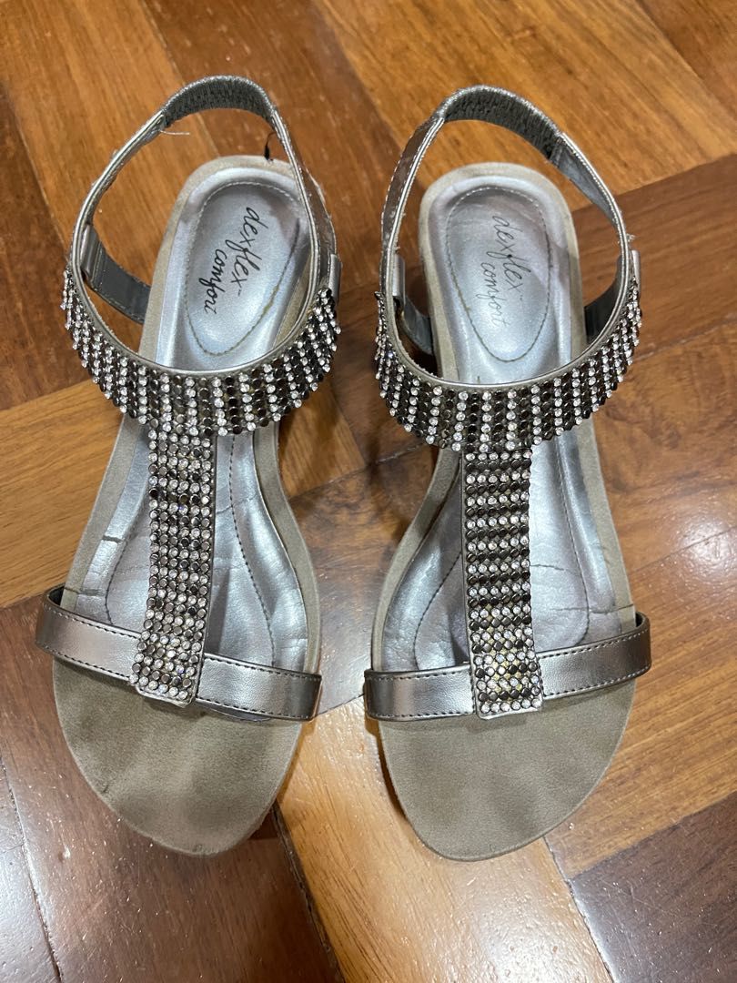 Silver wedges payless outlet