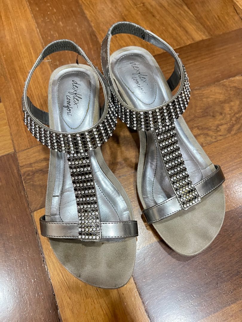 Silver wedges payless outlet
