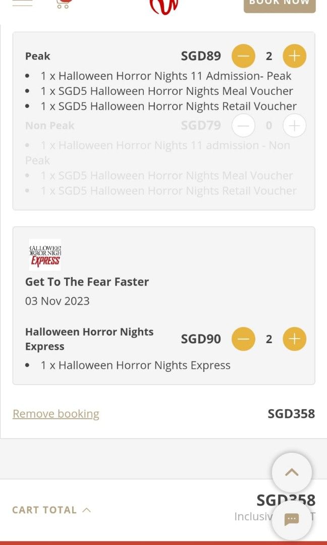 Peak Express Passes & Admission Tickets for Halloween Horror Nights