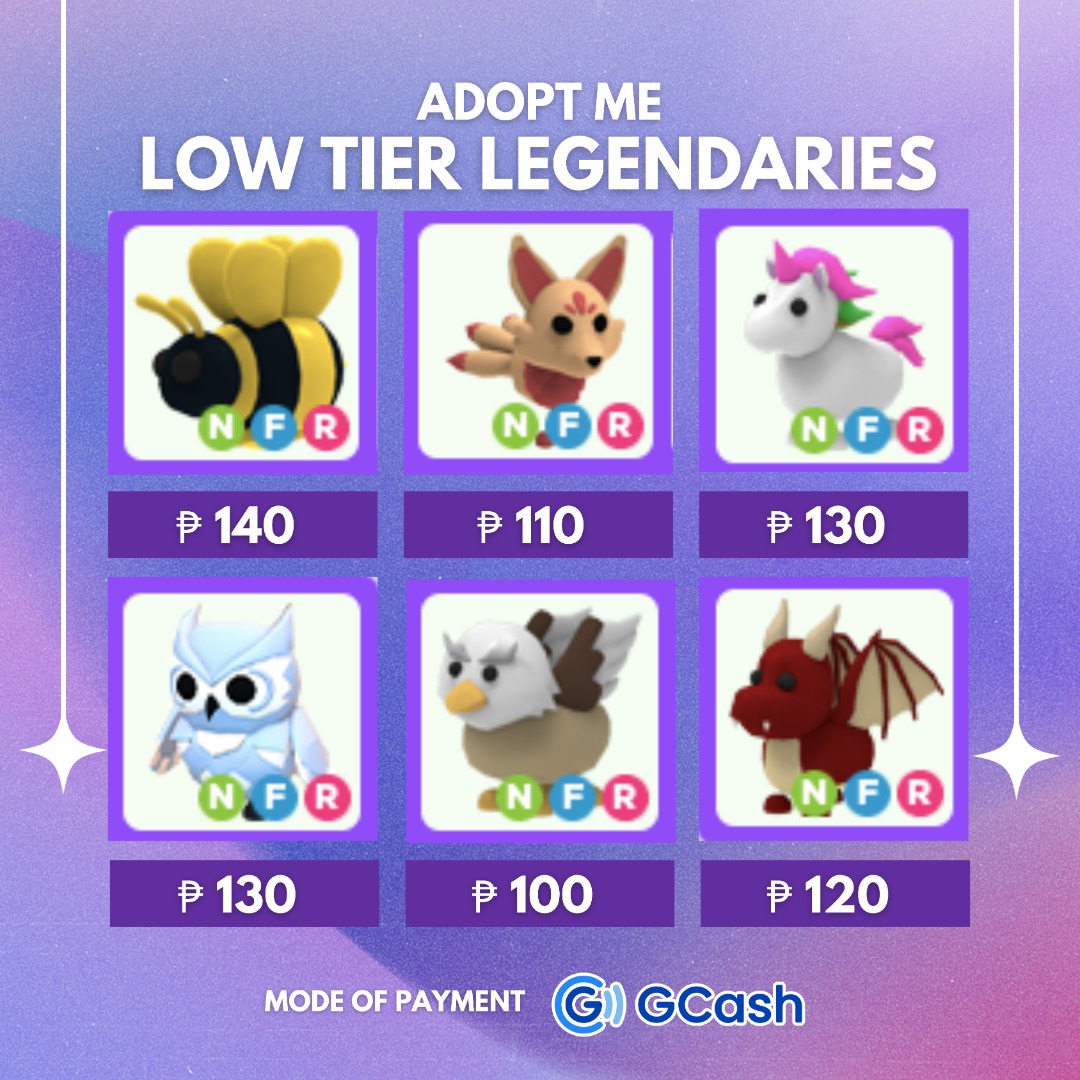 [PER PIECE] NFR Legendaries Adopt Me (Unicorn, Kitsune, King Bee, Snow