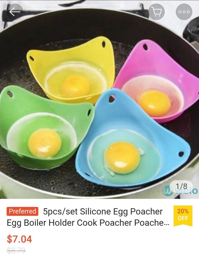 Silicone Poached Egg Holder, Furniture & Home Living, Kitchenware