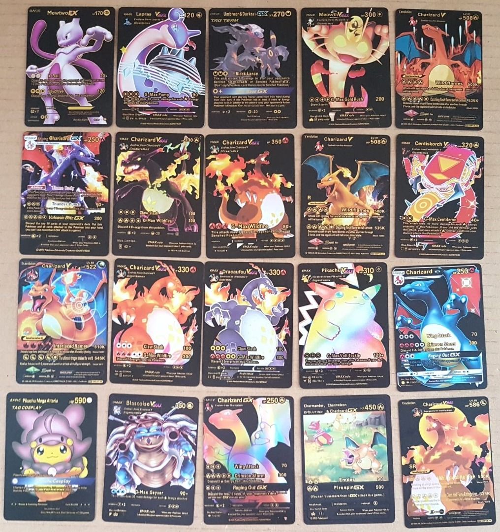 Pokemon Black Cards, 20 Black Cards, Rare Collectibles, Card Games, Pocket  Monster, Trading Cards, Souvenir, Memento, Memorabilia, Collectors,  Hobbyists, Display, Curio, Props, 5 Sets of 20 Black Cards, Each Set at $15,