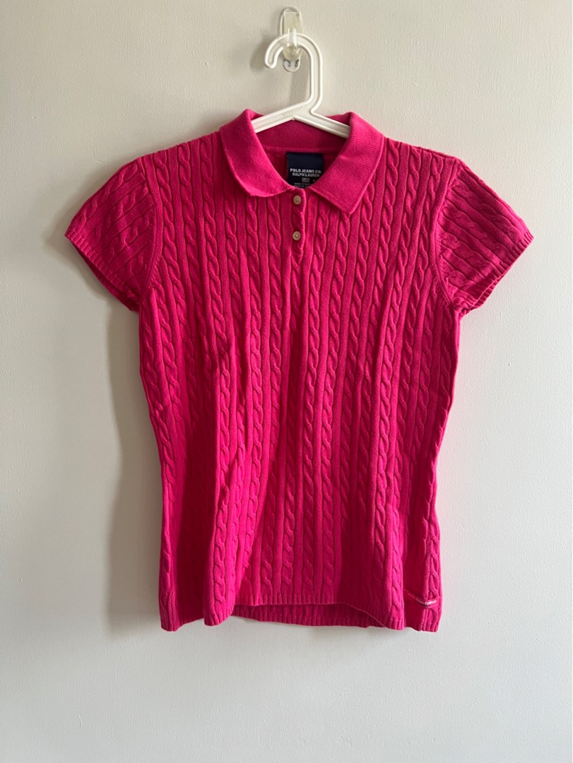 Polo Ralph Lauren Knit Polo Women s Fashion Tops Blouses on Carousell