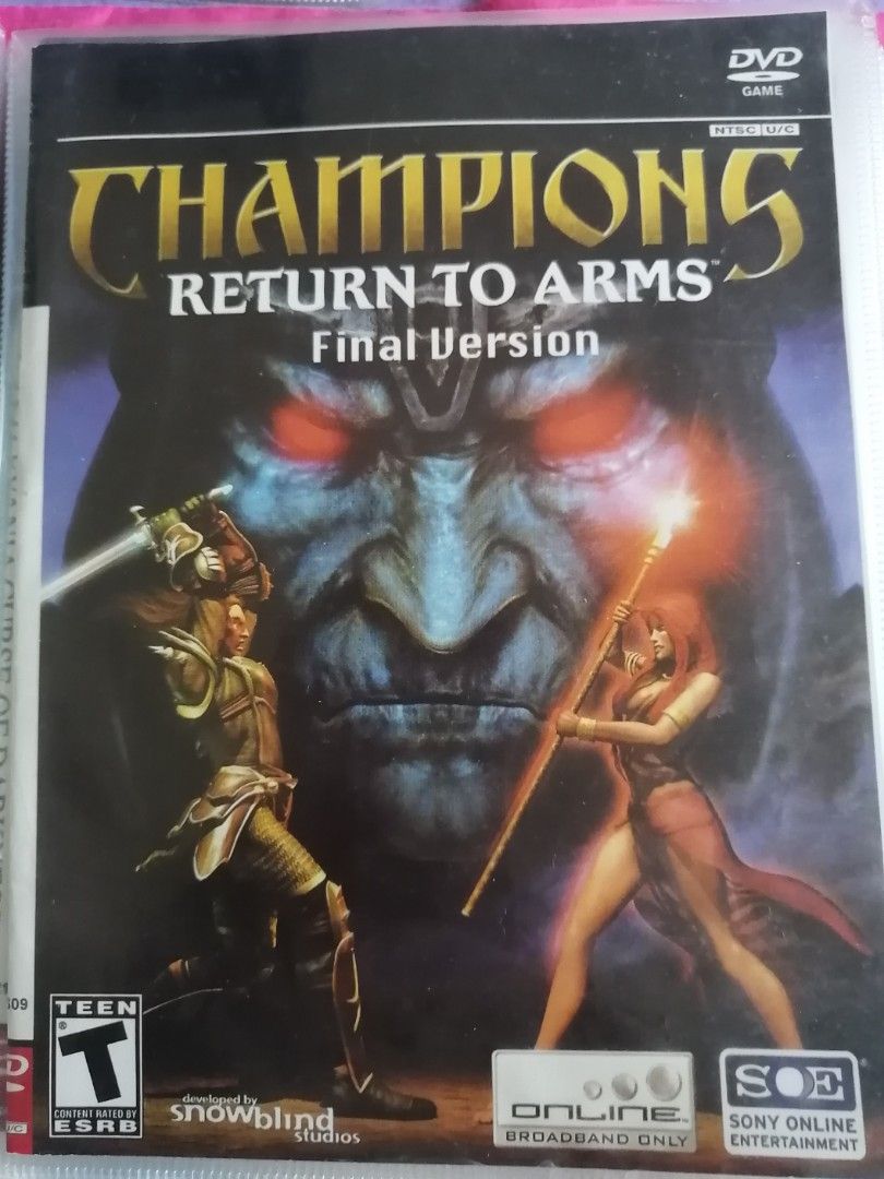 Ps2 Champions Return To Arms Final Version (Gold Disc), Video Gaming, Video  Games, PlayStation on Carousell