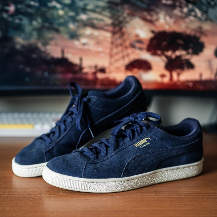 Puma suede discount classic navy blue