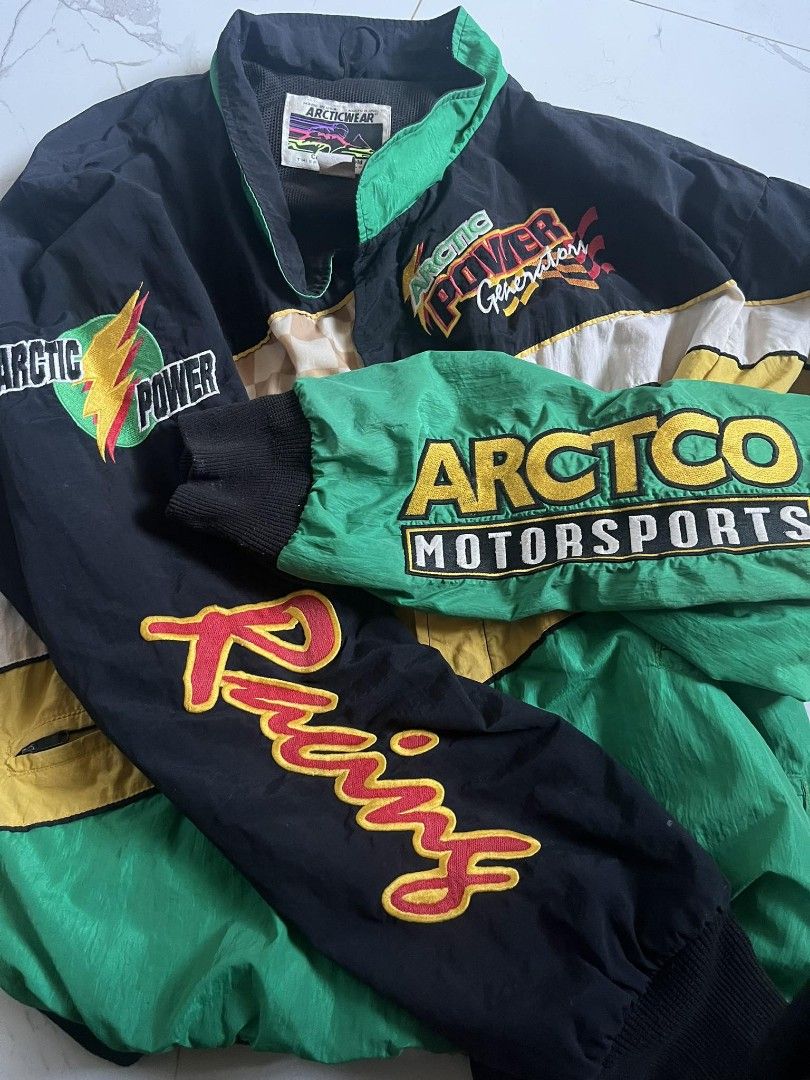 rare 90's arctic team vintage zipper up snowmobile jacket, Men's