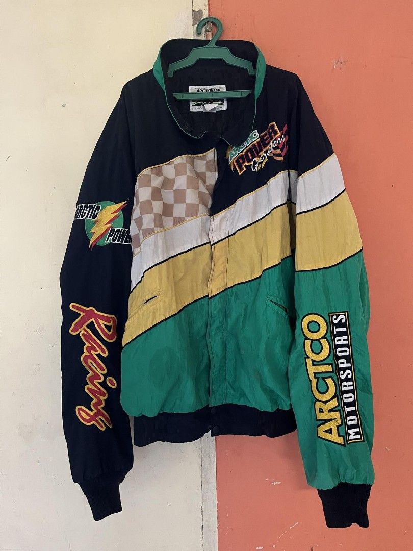 rare 90's arctic team vintage zipper up snowmobile jacket, Men's