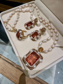 Real Gemstones Jewelry Set