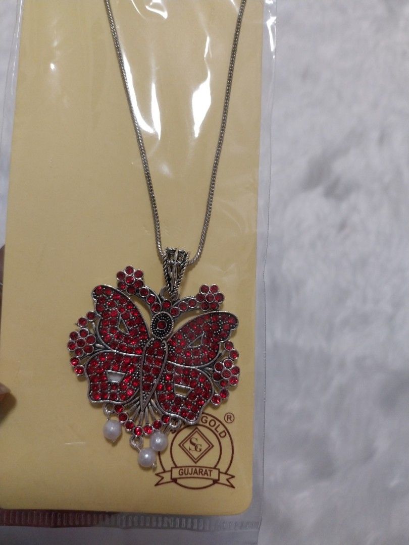 Red butterfly lucky necklace Babies Kids Babies Kids Fashion
