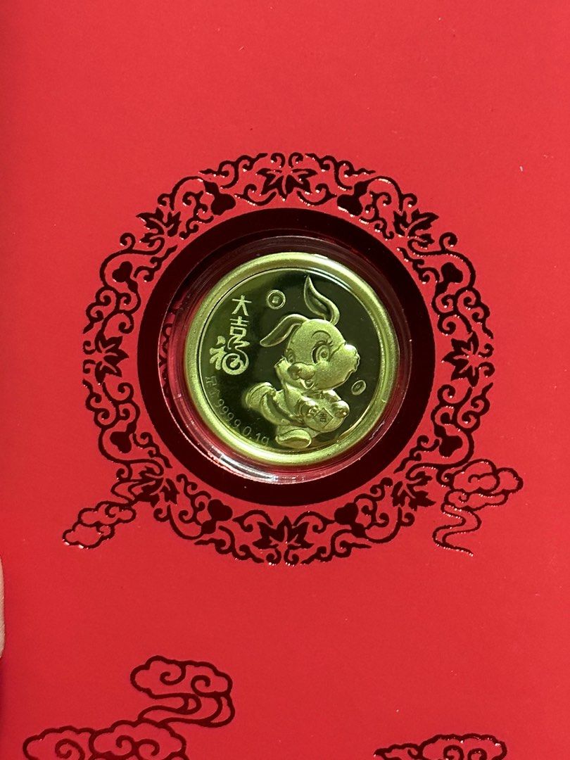 [SEALED] Best of Luck! Rabbit 999 Gold Coin , Hobbies & Toys ...