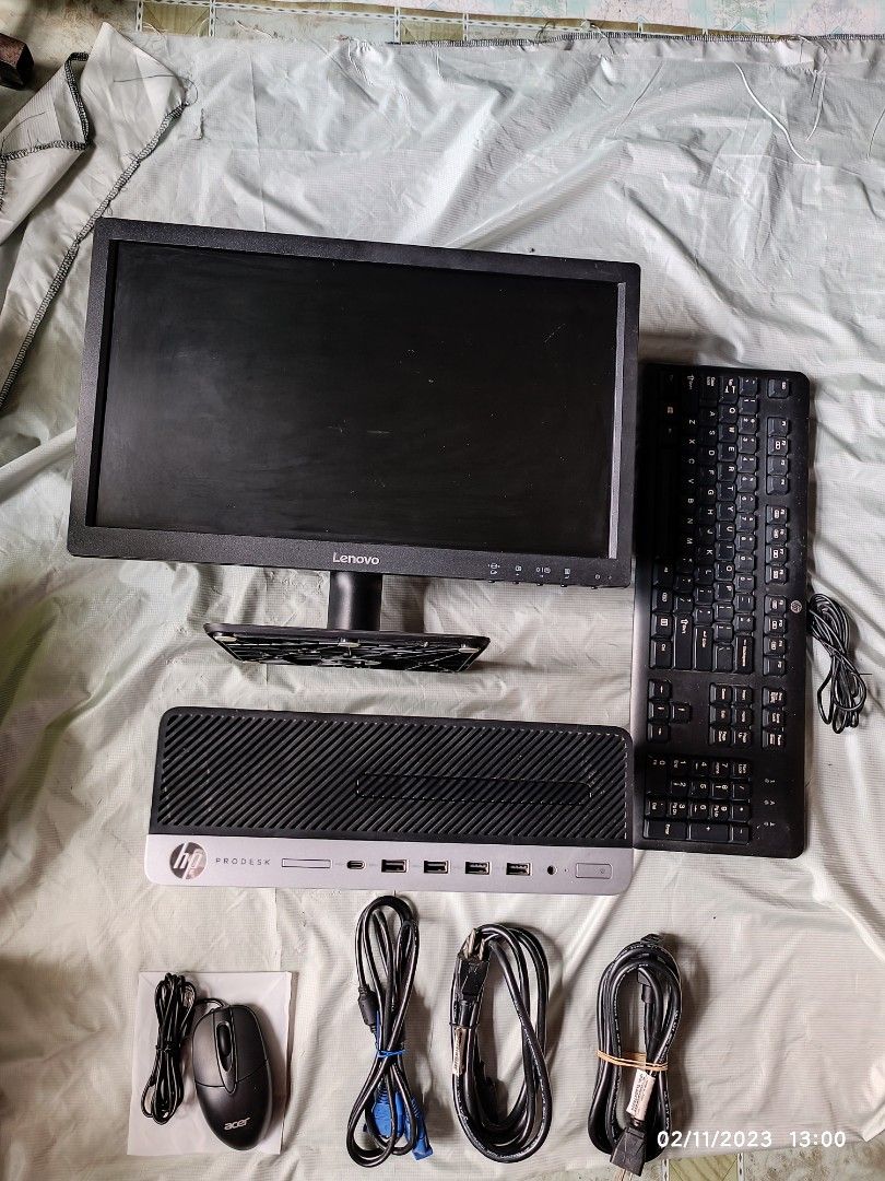 Seling HP ProDesk 600 G3 SFF CPU with monitor and keboard set ...