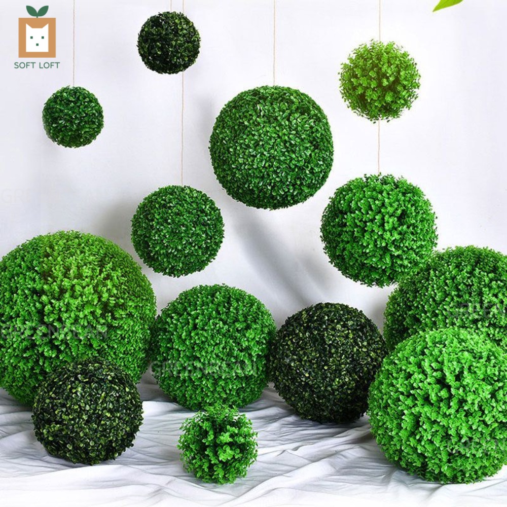 [SG SELLER] Artificial Topiary Grass Ball Fake Boxwood Ball Hanging