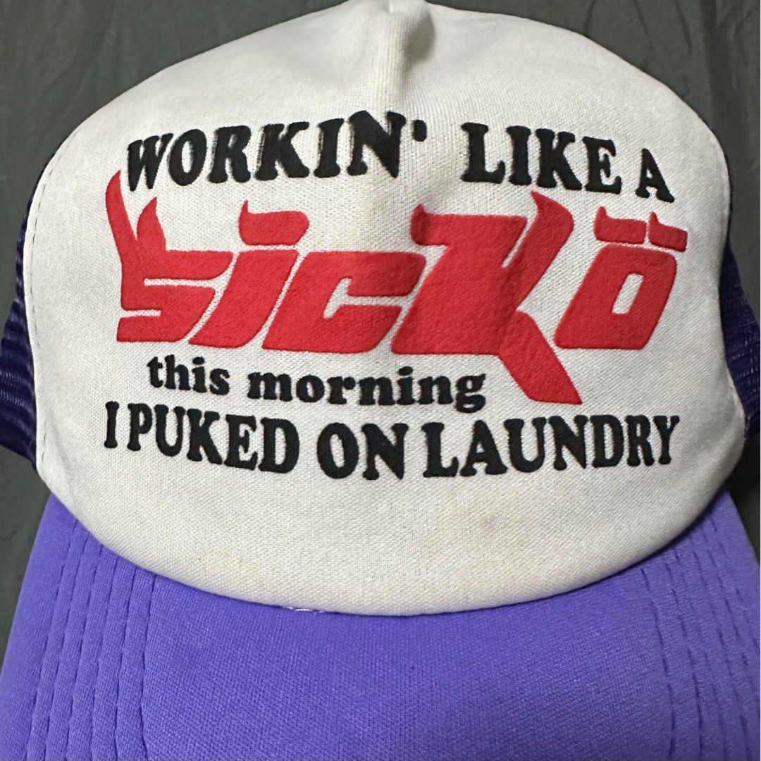 Sicko puked on laundry trucker hat, Men's Fashion, Watches