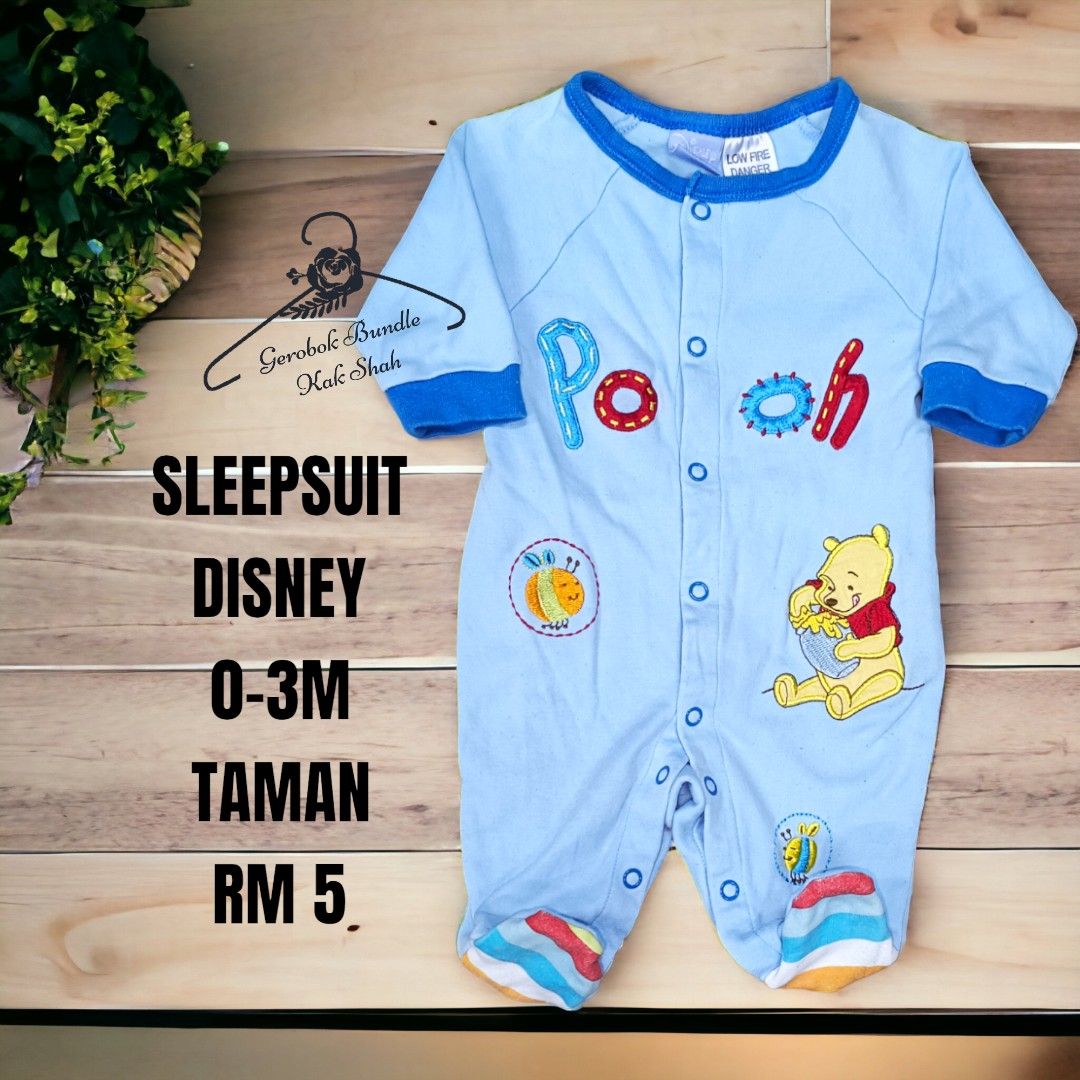 Baby boy disney sleepsuits hotsell