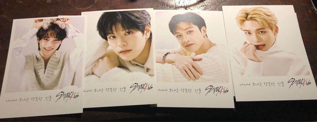 STRAY KIDS PHOTO CARDS (Category: K-Wave Merchandise) located in Manila. Submitted by pingfed (Listing ID 1263523539, Image 2). Description: Size: 4R 8 solo photos 7 group photos Free delivery within Metro Manila Payment: BDO, BPI, GCash, Maya.