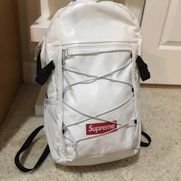 Supreme fw17 shop white backpack