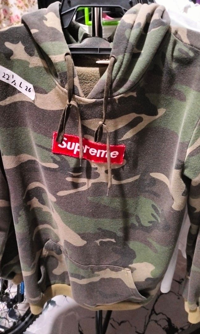 Supreme Camo Hoodie (HQR/off), Men's Fashion, Tops & Sets, Hoodies on  Carousell