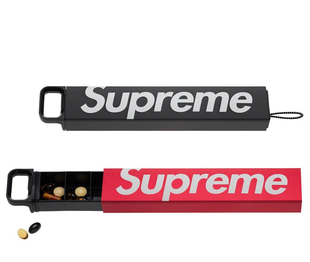 Supreme x matador waterproof pill canister case 藥盒red, 健康及