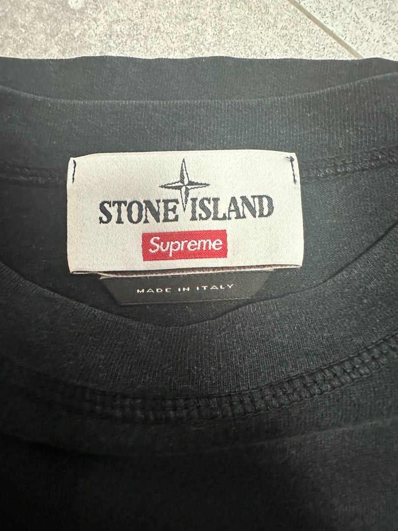 Supreme x stone island pocket tee hotsell
