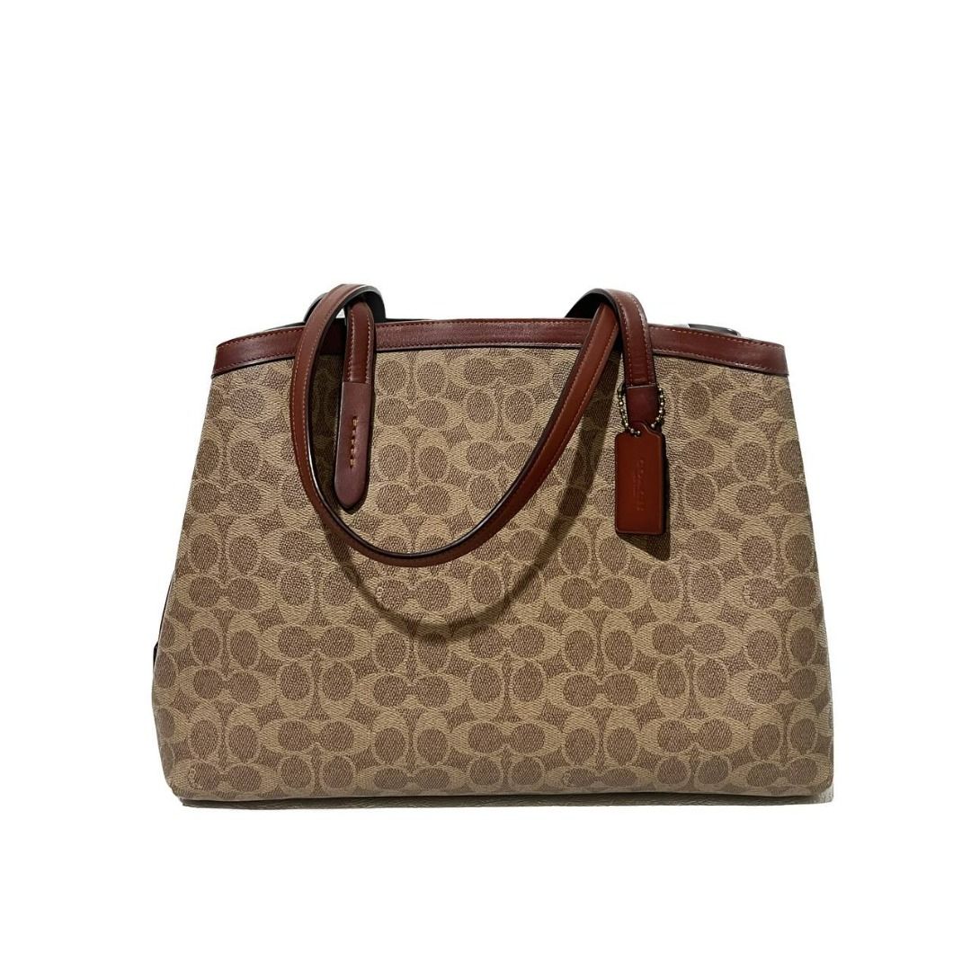 Tas Coach 67033 Charlie Shoulder Bag Signature Tan Rust