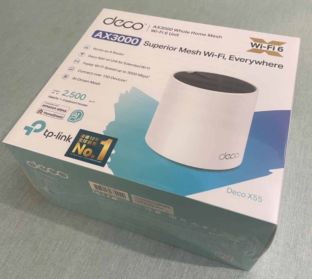 TP-Link Deco X55 AX3000 Wi-Fi 6 Mesh Router, 電腦＆科技, 電腦周邊