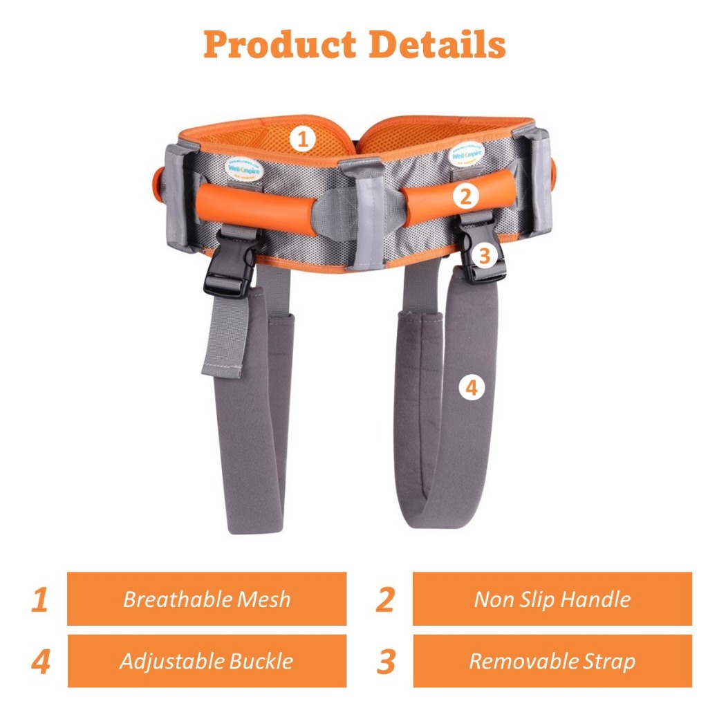 Transfer Gait Belt / Secure Walking / Gait Transfer Belt for Patients