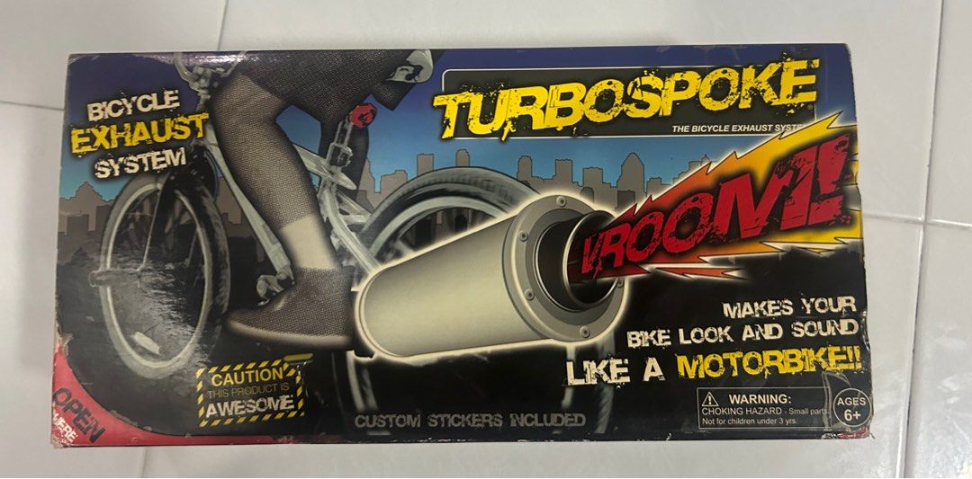 Turbospoke bicycle exhaust system outlet
