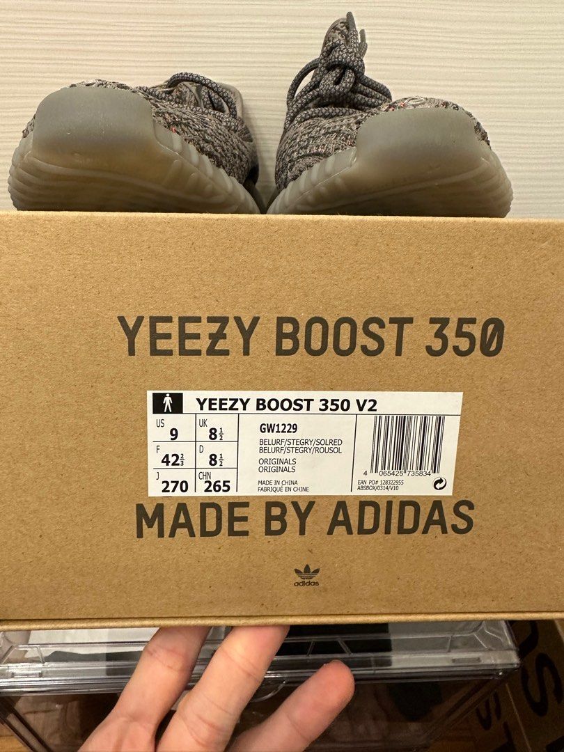 US 9 BNDS Adidas Yeezy 350 Beluga Reflective Men s Fashion Footwear Sneakers on Carousell