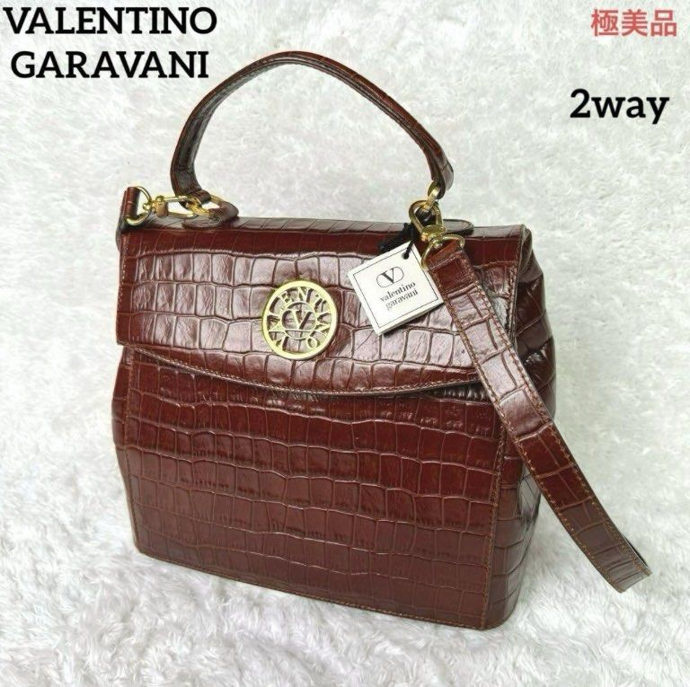 中古正貨，近新！VALENTINO bag VALENTINO GARAVANI 鱷魚壓紋真