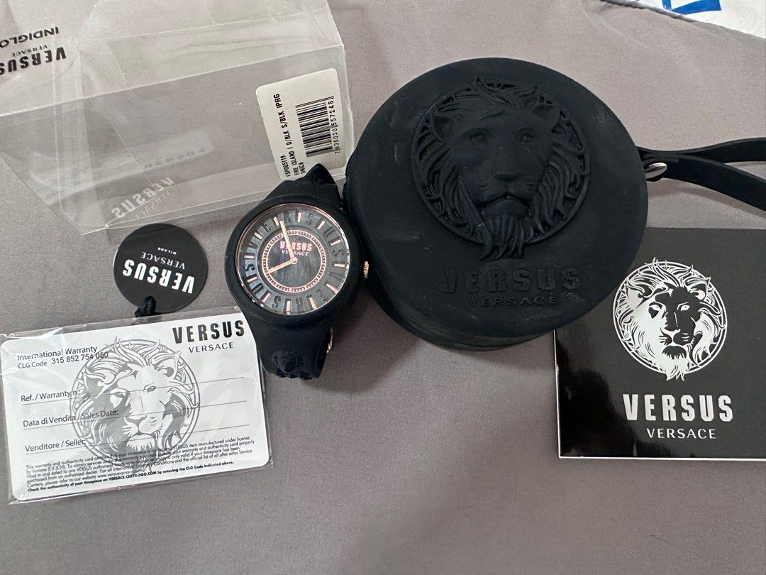 Versace fire island watch black top