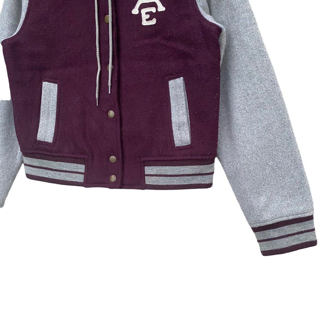 Vintage American Eagle Hooded Varsity Jacket Men s Fashion Coats