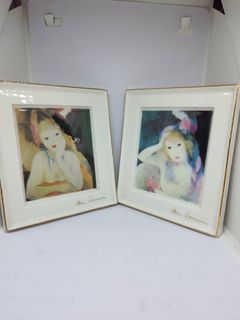 Vintage Marie Laurencin print on porcelain frame
