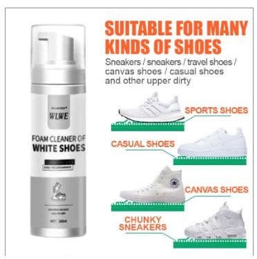 White fabric top shoe cleaner