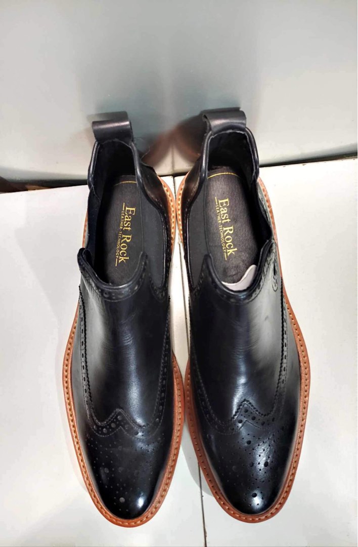 Wingtip Rugged Chelsea Boots for Men (Goodyear Welted Construction