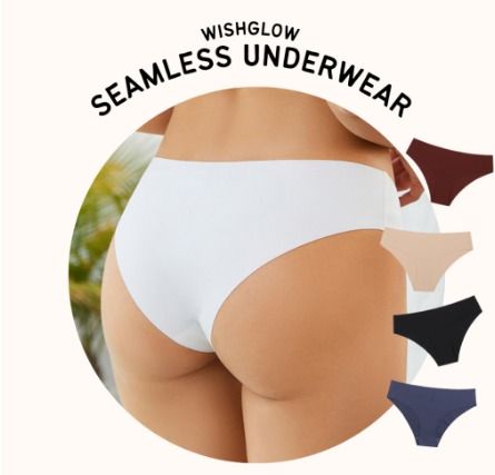 Wishglow Female Seamless Underwear Invisible Panties for Ladies