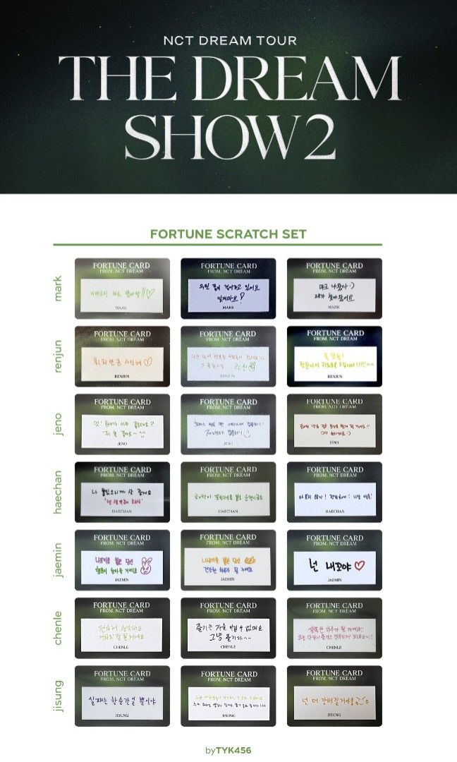 WTS NCT DREAM - THE DREAM SHOW 2 Fortune Trading Card, Hobbies