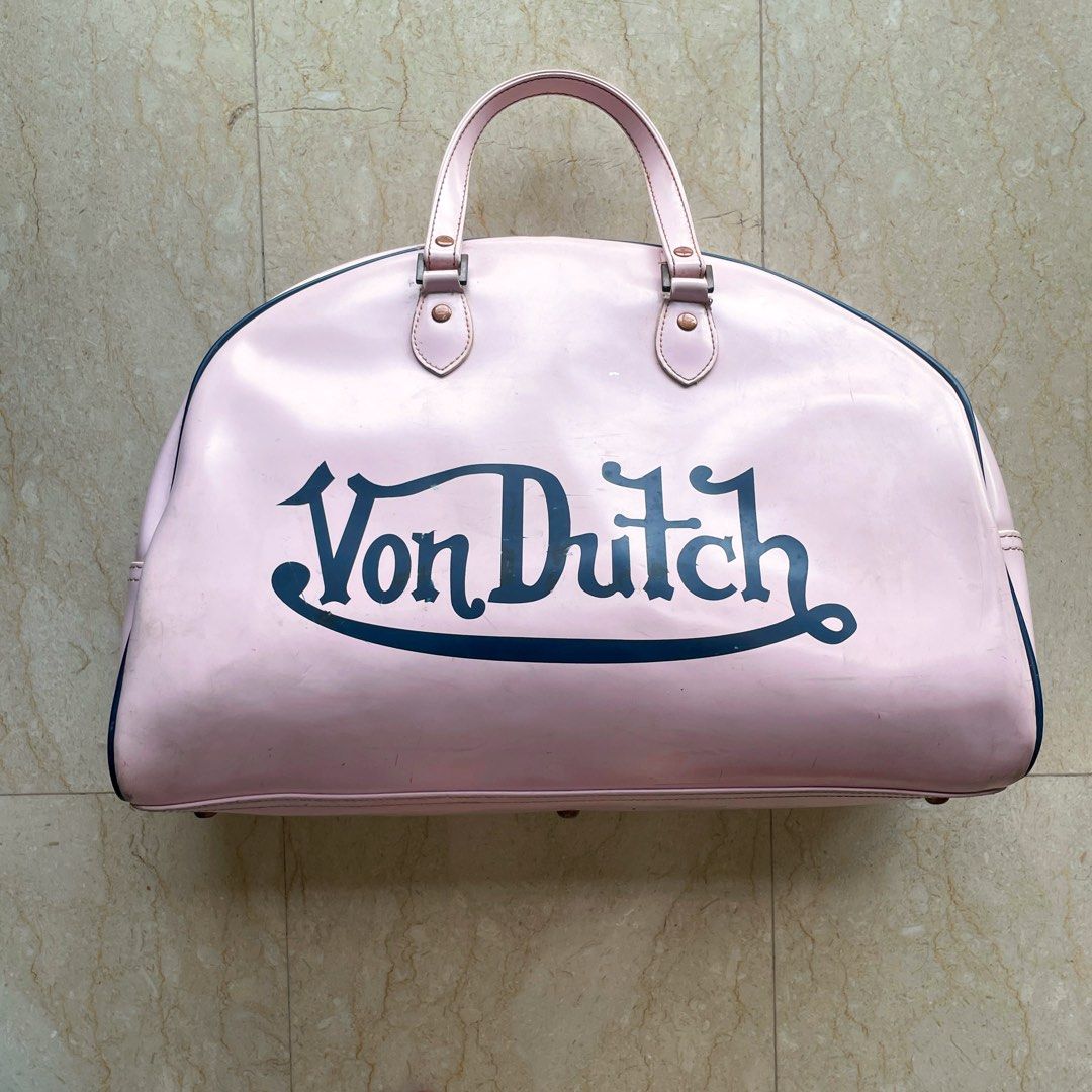 Pink fur best sale von dutch bag