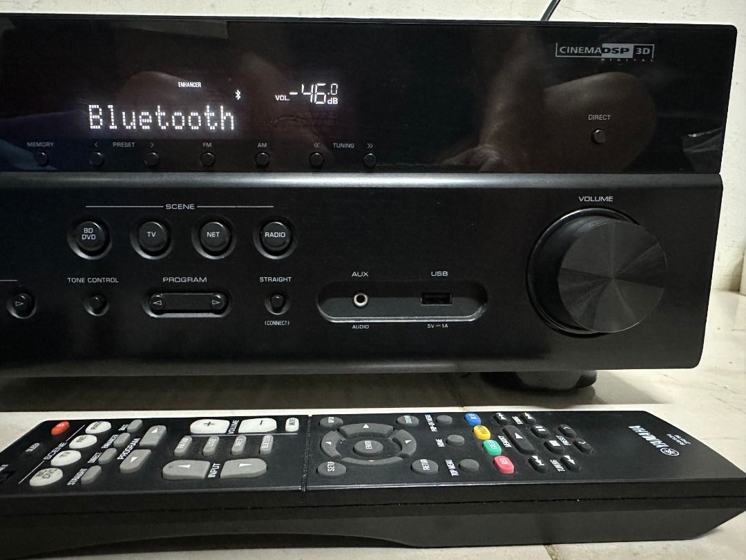 YAMAHA TSR 5810 收音劇院 7.2 環繞擴大機 4K 藍光 /HDMI WIFI 藍芽 有原廠遙控器/定位麥克風, 耳機及錄音