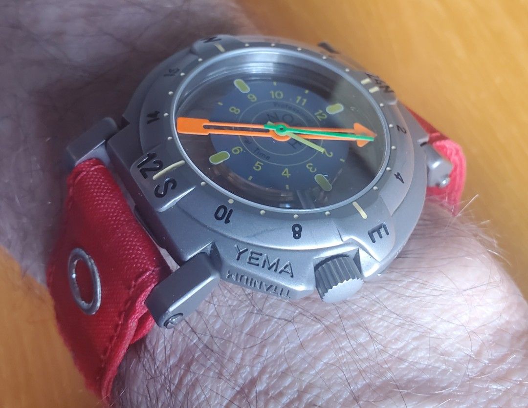 Yema limited edition Bi pole Duopoly Expedition Watch with red