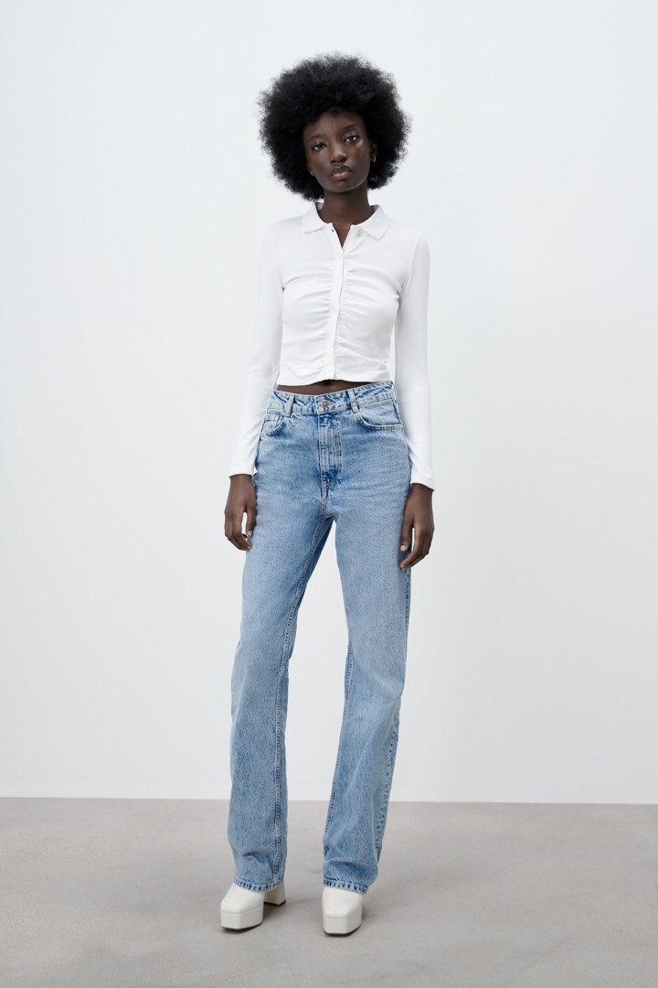 Polo shirt hotsell high waisted jeans